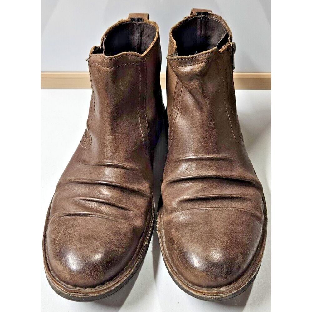 Kickers Men's Jesoif 2 rugged Boot sz 44 / US10  brown side zipper leather upper